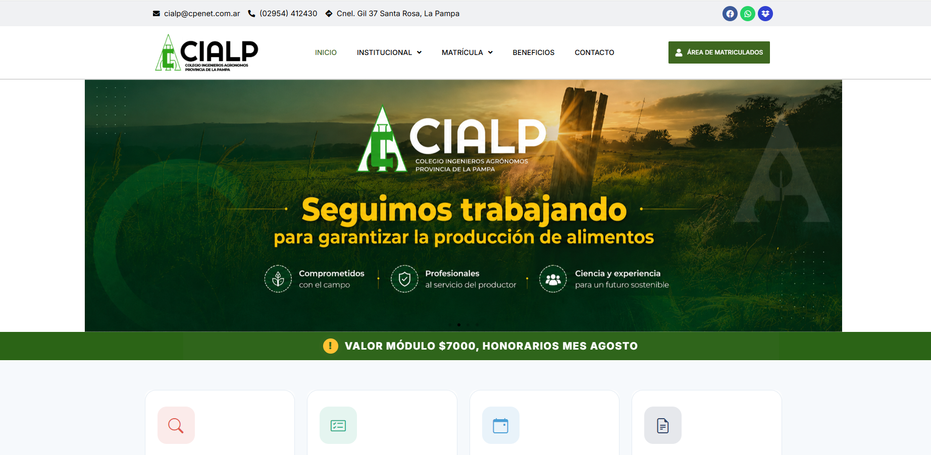 Captura de Colegio Ingenieros Agrónomos